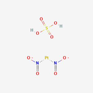 molecular formula H2N2O8PtS-2 B577308 Dihydrogen dinitrosulfatoplatinate(II) CAS No. 12033-81-7