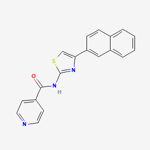 molecular formula C19H13N3OS B5773082 N~4~-[4-(2-naphthyl)-1,3-thiazol-2-yl]isonicotinamide 