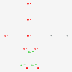molecular formula Ba3O8V2-10 B577312 Tribarium divanadium octaoxide CAS No. 13598-03-3