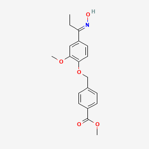 molecular formula C19H21NO5 B5773141 METHYL 4-({4-[(1E)-1-(HYDROXYIMINO)PROPYL]-2-METHOXYPHENOXY}METHYL)BENZOATE 