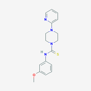 molecular formula C17H20N4OS B5773176 N-(3-methoxyphenyl)-4-(pyridin-2-yl)piperazine-1-carbothioamide 