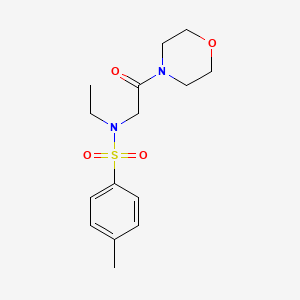 molecular formula C15H22N2O4S B5773207 N-ethyl-4-methyl-N-[2-(morpholin-4-yl)-2-oxoethyl]benzenesulfonamide 