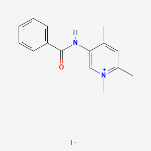 molecular formula C15H17IN2O B577322 5-Benzamido-1,2,4-trimethylpyridin-1-ium iodide CAS No. 1027-19-6