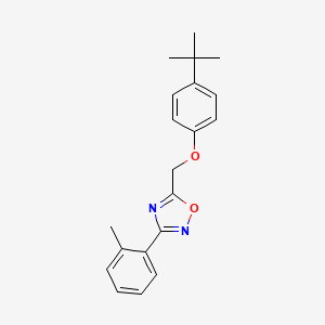 molecular formula C20H22N2O2 B5773239 5-[(4-tert-butylphenoxy)methyl]-3-(2-methylphenyl)-1,2,4-oxadiazole 