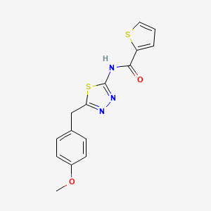 molecular formula C15H13N3O2S2 B5773244 N-[5-(4-methoxybenzyl)-1,3,4-thiadiazol-2-yl]thiophene-2-carboxamide 