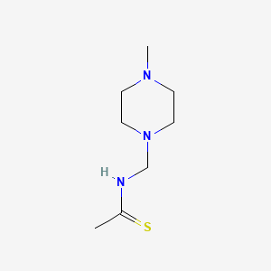 molecular formula C8H17N3S B577326 N-[(4-methylpiperazin-1-yl)methyl]ethanethioamide CAS No. 14078-75-2