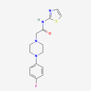 molecular formula C15H17FN4OS B5773360 2-[4-(4-fluorophenyl)piperazin-1-yl]-N-(1,3-thiazol-2-yl)acetamide 