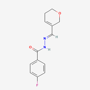 molecular formula C13H13FN2O2 B5773369 N'-[(E)-(5,6-DIHYDRO-2H-PYRAN-3-YL)METHYLIDENE]-4-FLUOROBENZOHYDRAZIDE 