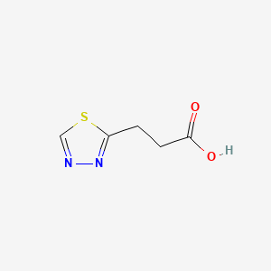 molecular formula C5H6N2O2S B577339 3-(1,3,4-Thiadiazol-2-yl)propanoic acid CAS No. 14501-20-3