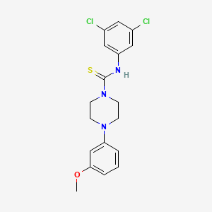 molecular formula C18H19Cl2N3OS B5773392 N-(3,5-dichlorophenyl)-4-(3-methoxyphenyl)piperazine-1-carbothioamide 