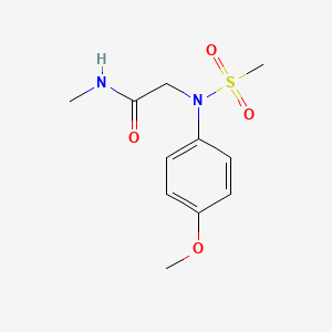 molecular formula C11H16N2O4S B5773413 N~2~-(4-methoxyphenyl)-N-methyl-N~2~-(methylsulfonyl)glycinamide 