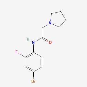 molecular formula C12H14BrFN2O B5773433 N-(4-bromo-2-fluorophenyl)-2-(pyrrolidin-1-yl)acetamide 