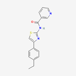 molecular formula C17H15N3OS B5773461 N-[4-(4-ethylphenyl)-1,3-thiazol-2-yl]pyridine-3-carboxamide 