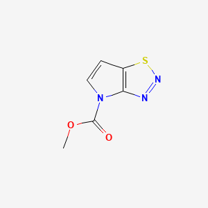 molecular formula C6H5N3O2S B577348 methyl 4H-pyrrolo[2,3-d][1,2,3]thiadiazole-4-carboxylate CAS No. 500136-13-0