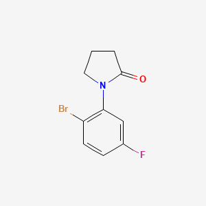 molecular formula C10H9BrFNO B577353 1-(2-Bromo-5-fluorophenyl)pyrrolidin-2-one CAS No. 1280786-54-0