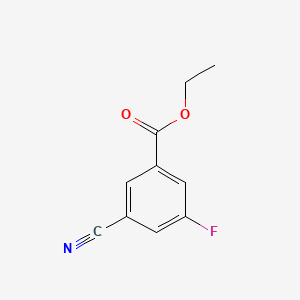 molecular formula C10H8FNO2 B577354 3-氰基-5-氟苯甲酸乙酯 CAS No. 1261451-55-1