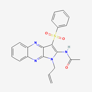 molecular formula C21H18N4O3S B5773561 N-(1-ALLYL-3-(PHENYLSULFONYL)-1H-PYRROLO(2,3-B)QUINOXALIN-2-YL)ACETAMIDE 
