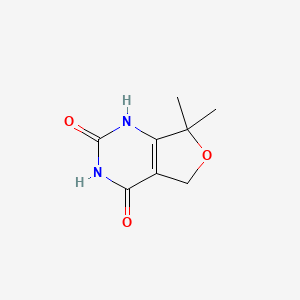 molecular formula C8H10N2O3 B577359 7,7-Dimethyl-5,7-dihydrofuro[3,4-d]pyrimidine-2,4(1H,3H)-dione CAS No. 1260088-71-8