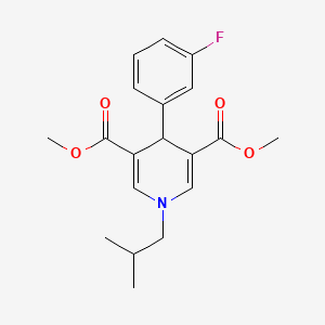 molecular formula C19H22FNO4 B5773604 dimethyl 4-(3-fluorophenyl)-1-isobutyl-1,4-dihydro-3,5-pyridinedicarboxylate 