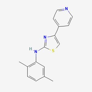 molecular formula C16H15N3S B5773661 N-(2,5-dimethylphenyl)-4-(pyridin-4-yl)-1,3-thiazol-2-amine 