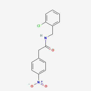 molecular formula C15H13ClN2O3 B5773664 N-(2-chlorobenzyl)-2-(4-nitrophenyl)acetamide 