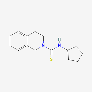 molecular formula C15H20N2S B5773693 N-cyclopentyl-3,4-dihydroisoquinoline-2(1H)-carbothioamide 