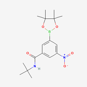 N-tert-butyl-3-nitro-5-(4,4,5,5-tetramethyl-1,3,2-dioxaborolan-2-yl)benzamide