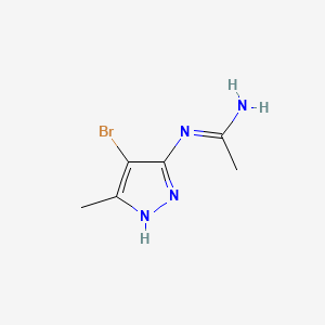 N-(4-Bromo-5-methyl-2H-pyrazol-3-yl)-acetamidine