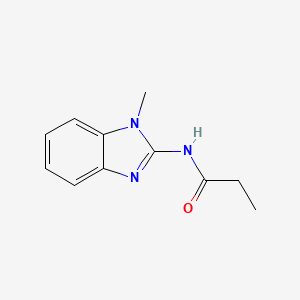 molecular formula C11H13N3O B5773776 N-(1-methyl-1H-benzimidazol-2-yl)propanamide 