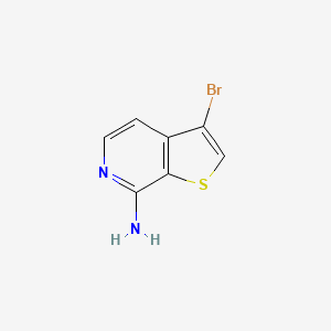 molecular formula C7H5BrN2S B577378 3-Bromothieno[2,3-c]pyridin-7-amine CAS No. 1326715-27-8