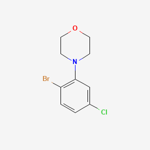 molecular formula C10H11BrClNO B577380 4-(2-Bromo-5-chlorophenyl)morpholine CAS No. 1257665-20-5