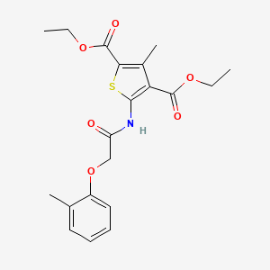 molecular formula C20H23NO6S B5773805 Diethyl 3-methyl-5-(((2-methylphenoxy)acetyl)amino)-2,4-thiophenedicarboxylate CAS No. 6049-16-7