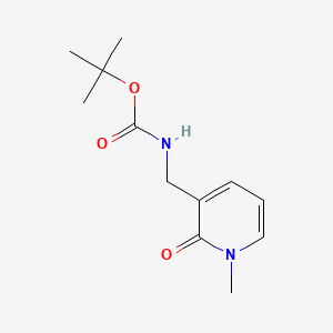 molecular formula C12H18N2O3 B577382 Tert-butyl N-[(1-methyl-2-oxo-3-pyridyl)methyl]carbamate CAS No. 1234616-68-2