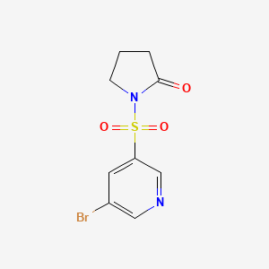 molecular formula C9H9BrN2O3S B577383 1-(5-Bromopyridin-3-ylsulfonyl)pyrrolidin-2-one CAS No. 1247840-97-6