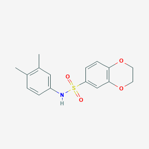 molecular formula C16H17NO4S B5773859 N-(3,4-dimethylphenyl)-2,3-dihydro-1,4-benzodioxine-6-sulfonamide 