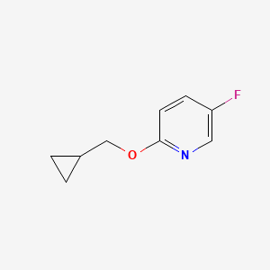 molecular formula C9H10FNO B577386 2-(Cyclopropylmethoxy)-5-fluoropyridine CAS No. 1305322-92-2