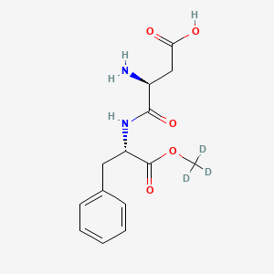molecular formula C14H18N2O5 B577392 Aspartame-d3 CAS No. 1356841-28-5