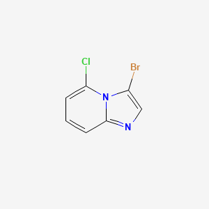 molecular formula C7H4BrClN2 B577394 3-Bromo-5-chloroimidazo[1,2-A]pyridine CAS No. 1260656-94-7