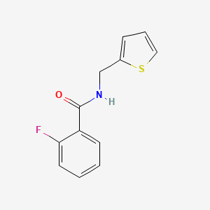 molecular formula C12H10FNOS B5773944 2-fluoro-N-(thiophen-2-ylmethyl)benzamide 