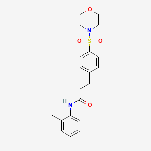 molecular formula C20H24N2O4S B5773979 N-(2-METHYLPHENYL)-3-[4-(MORPHOLINE-4-SULFONYL)PHENYL]PROPANAMIDE 