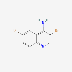 molecular formula C9H6Br2N2 B577398 3,6-Dibromoquinolin-4-amine CAS No. 1209197-21-6