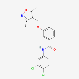 molecular formula C19H16Cl2N2O3 B5773986 N~1~-(3,4-DICHLOROPHENYL)-3-[(3,5-DIMETHYL-4-ISOXAZOLYL)METHOXY]BENZAMIDE 