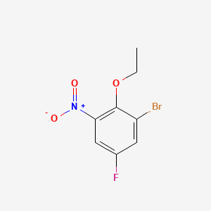 molecular formula C8H7BrFNO3 B577401 1-Bromo-2-ethoxy-5-fluoro-3-nitrobenzene CAS No. 1365272-21-4
