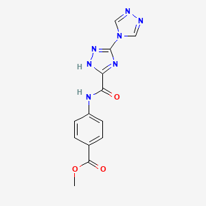 molecular formula C13H11N7O3 B5774022 METHYL 4-[5-(4H-1,2,4-TRIAZOL-4-YL)-1H-1,2,4-TRIAZOLE-3-AMIDO]BENZOATE 