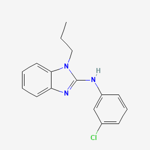 molecular formula C16H16ClN3 B5774060 N-(3-CHLOROPHENYL)-N-(1-PROPYL-1H-1,3-BENZIMIDAZOL-2-YL)AMINE 