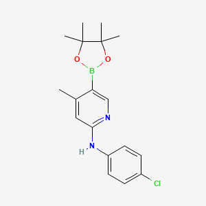 n-(4-Chlorophenyl)-4-methyl-5-(4,4,5,5-tetramethyl-1,3,2-dioxaborolan-2-yl)pyridin-2-amine
