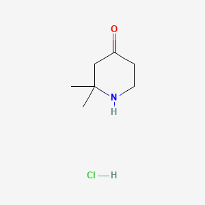 molecular formula C7H14ClNO B577421 2,2-Dimethylpiperidin-4-one hydrochloride CAS No. 1303968-37-7