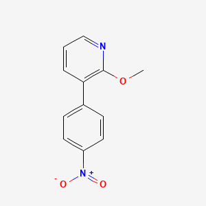 molecular formula C12H10N2O3 B577425 2-Methoxy-3-(4-nitrophenyl)pyridine CAS No. 1352318-63-8