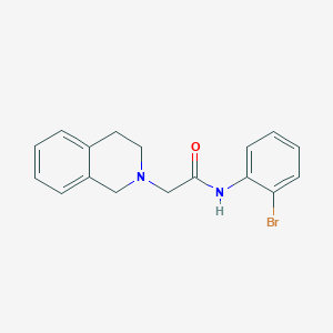 molecular formula C17H17BrN2O B5774308 N-(2-bromophenyl)-2-(3,4-dihydroisoquinolin-2(1H)-yl)acetamide 