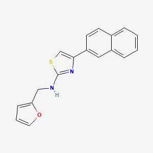 molecular formula C18H14N2OS B5774315 N-(furan-2-ylmethyl)-4-naphthalen-2-yl-1,3-thiazol-2-amine 